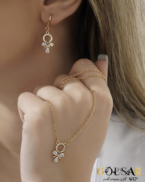 نیمست پرنیا رنگ ثابت و ضد حساسیت آلیاژ استیل با آبکاری طلا کیفیت عالی