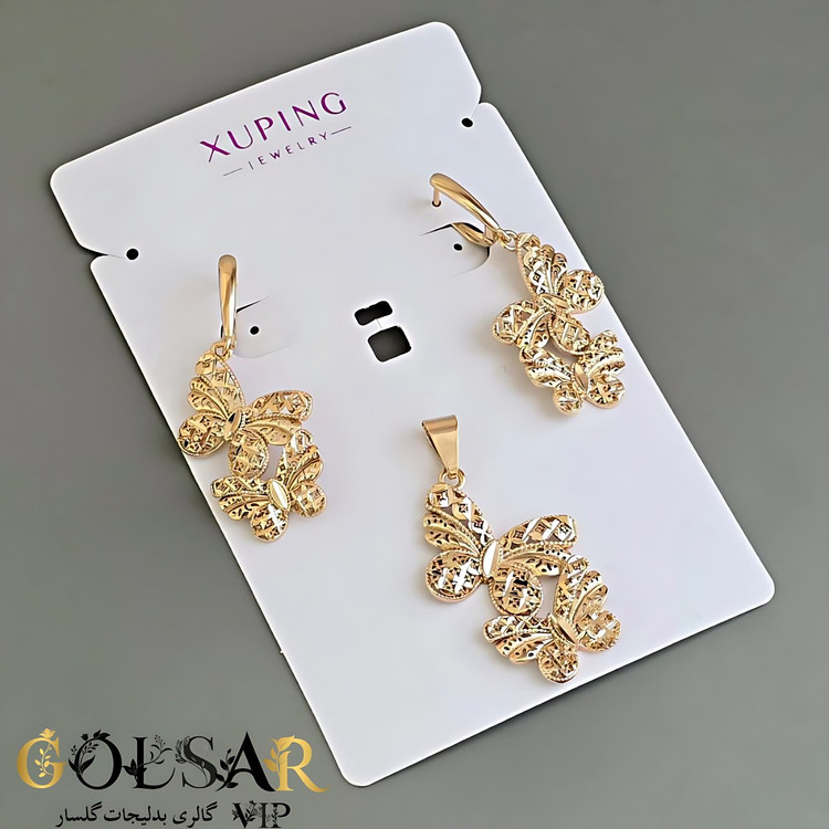 نیمست پروانه رنگ ثابت و ضد حساسیت آلیاژ استیل با آبکاری طلا کیفیت عالی