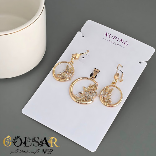 نیمست پروانه رنگ ثابت و ضد حساسیت آلیاژ استیل با آبکاری طلا کیفیت عالی