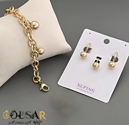 نیمست توپی رنگ ثابت و ضد حساسیت آلیاژ استیل با آبکاری طلا کیفیت عالی