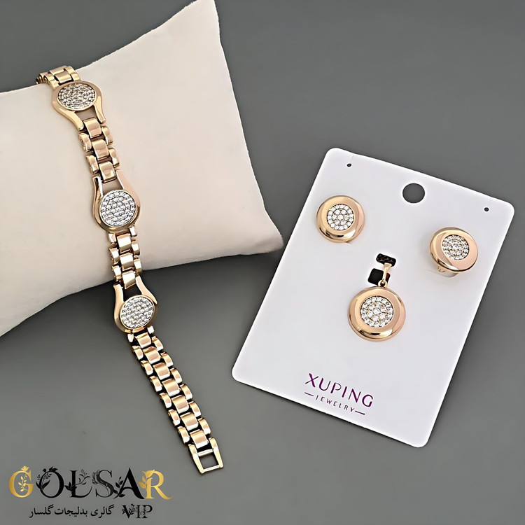 نیمست کلاسیک رنگ ثابت و ضد حساسیت آلیاژ استیل با آبکاری طلا کیفیت عالی