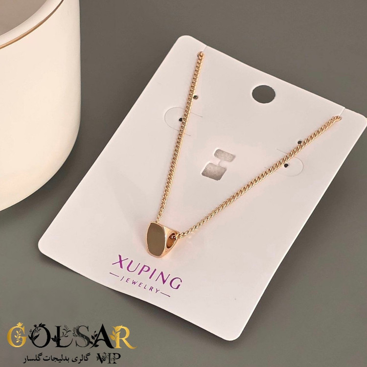 گردنبند مثلثی رنگ ثابت و ضد حساسیت آلیاژ استیل با آبکاری طلا کیفیت عالی