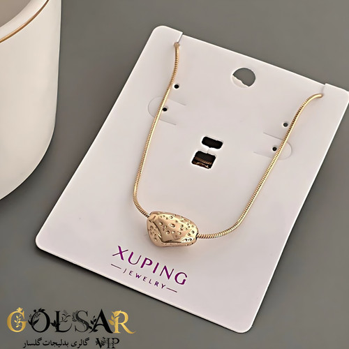 گردنبند شهاب سنگ رنگ ثابت و ضد حساسیت آلیاژ استیل با آبکاری طلا کیفیت عالی