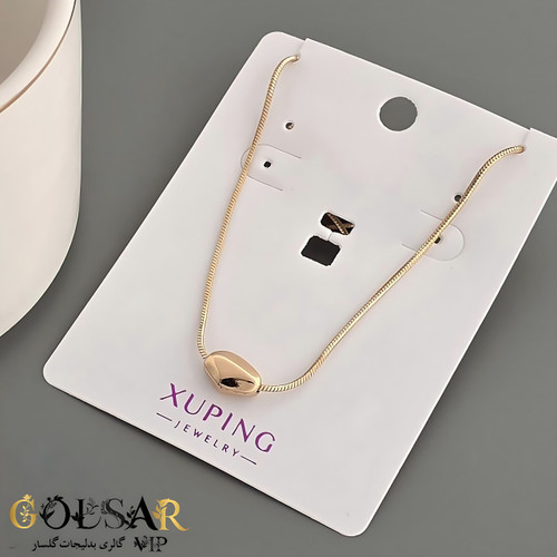 گردنبند کهکشان رنگ ثابت و ضد حساسیت آلیاژ استیل با آبکاری طلا کیفیت عالی