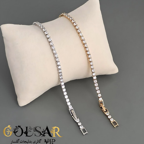 دستبند تنیسی ژوپینگ رنگ ثابت و ضد حساسیت آلیاژ استیل کیفیت بالا