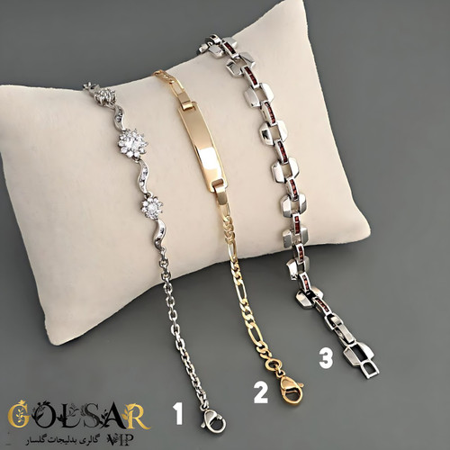 دستبند ژوپینگ رنگ ثابت و ضد حساسیت آلیاژ استیل کیفیت بالا