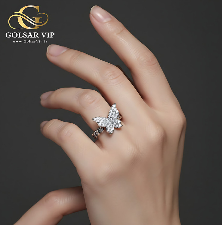 انگشتر پروانه کارتیر رنگ ثابت و ضدحساسیت آلیاژ استیل کیفیت بالا