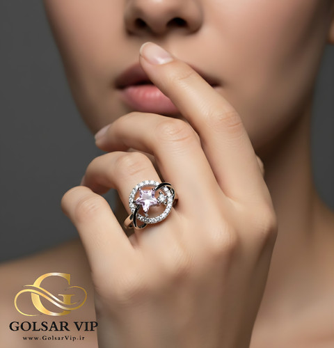 انگشتر ماه ستاره رنگ ثابت و ضد حساسیت آلیاژ استیل کیفیت بالا