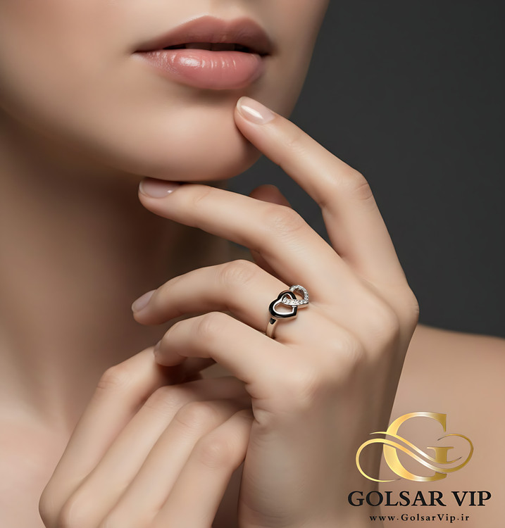 انگشتر قلب فانتزی رنگ ثابت و ضد حساسیت آلیاژ استیل با کیفیت عالی