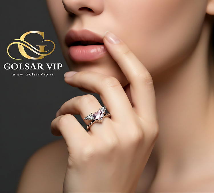 انگشتر قلب بالدار رنگ ثابت و ضد حساسیت آلیاژ استیل کیفیت بالا