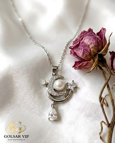 گردنبند ماه رنگ ثابت و ضد حساسیت آلیاژ استیل کیفیت بالا