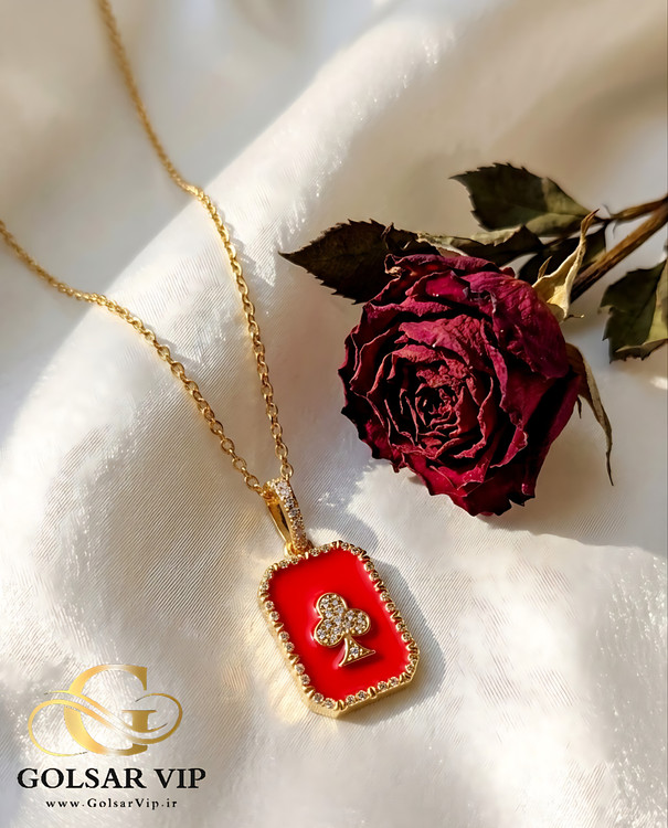 گردنبند نیوشا رنگ ثابت و ضد حساسیت آلیاژ استیل با آبکاری طلا کیفیت عالی