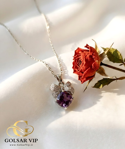 گردنبند پاپیون رنگ ثابت و ضد حساسیت آلیاژ استیل کیفیت بالا