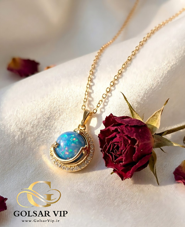 گردنبند کهکشان رنگ ثابت و ضد حساسیت آلیاژ استیل با آبکاری طلا کیفیت عالی