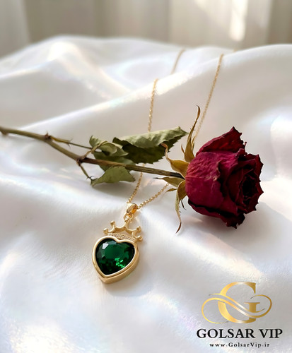 گردنبند قلب فانتزی رنگ ثابت و ضد حساسیت آلیاژ استیل با آبکاری طلا کیفیت بالا