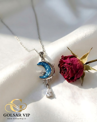 گردنبند نیمه ماه رنگ ثابت و ضد حساسیت آلیاژ استیل کیفیت بالا
