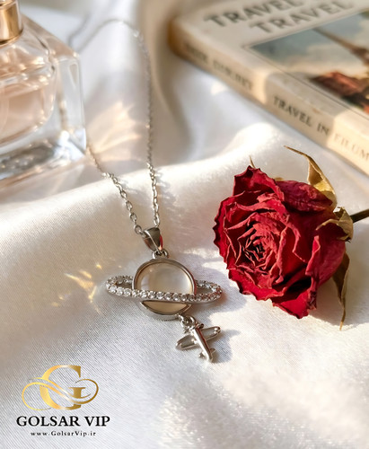 گردنبند زحل رنگ ثابت و ضد حساسیت آلیاژ استیل کیفیت بالا