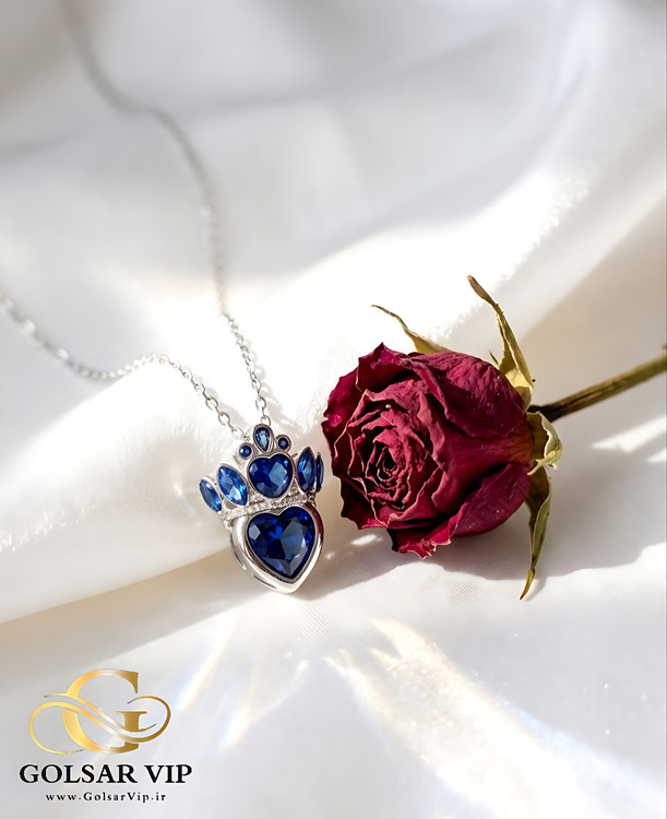 گردنبند ملکه آبی رنگ ثابت و ضد حساسیت آلیاژ استیل کیفیت بالا
