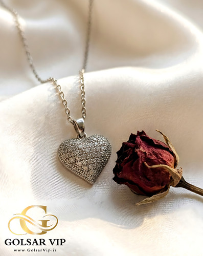 گردنبند قلب فانتزی رنگ ثابت و ضد حساسیت آلیاژ استیل با کیفیت عالی