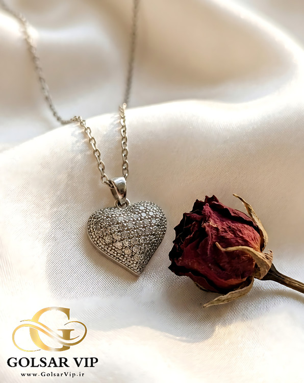 گردنبند قلب فانتزی رنگ ثابت و ضد حساسیت آلیاژ استیل با کیفیت عالی
