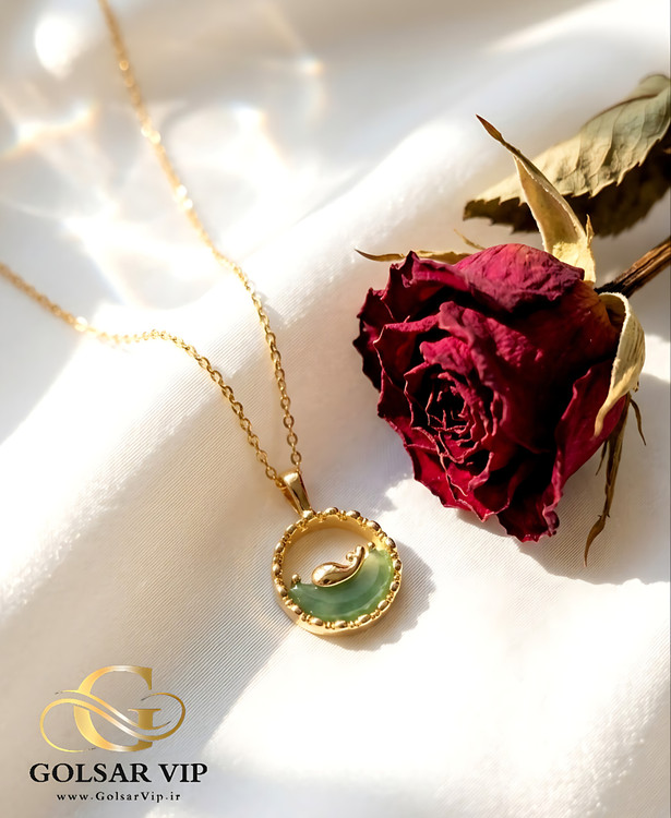 گردنبند دلفین طلایی رنگ ثابت و ضد حساسیت آلیاژ استیل با آبکاری طلا کیفیت عالی