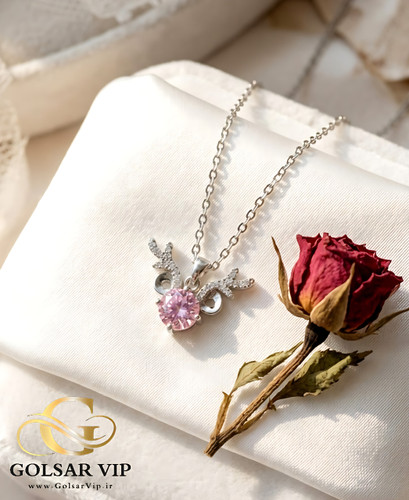 گردنبند گوزن رنگ ثابت و ضد حساسیت آلیاژ استیل کیفیت بالا