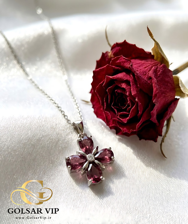 گردنبند ونکلیف بنفش رنگ ثابت و ضد حساسیت آلیاژ استیل کیفیت بالا