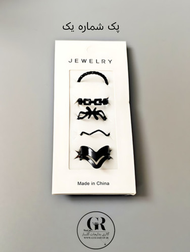 انگشتر پک ۵ عددی رنگ ثابت و ضد حساسیت آلیاژ استیل کیفیت بالا