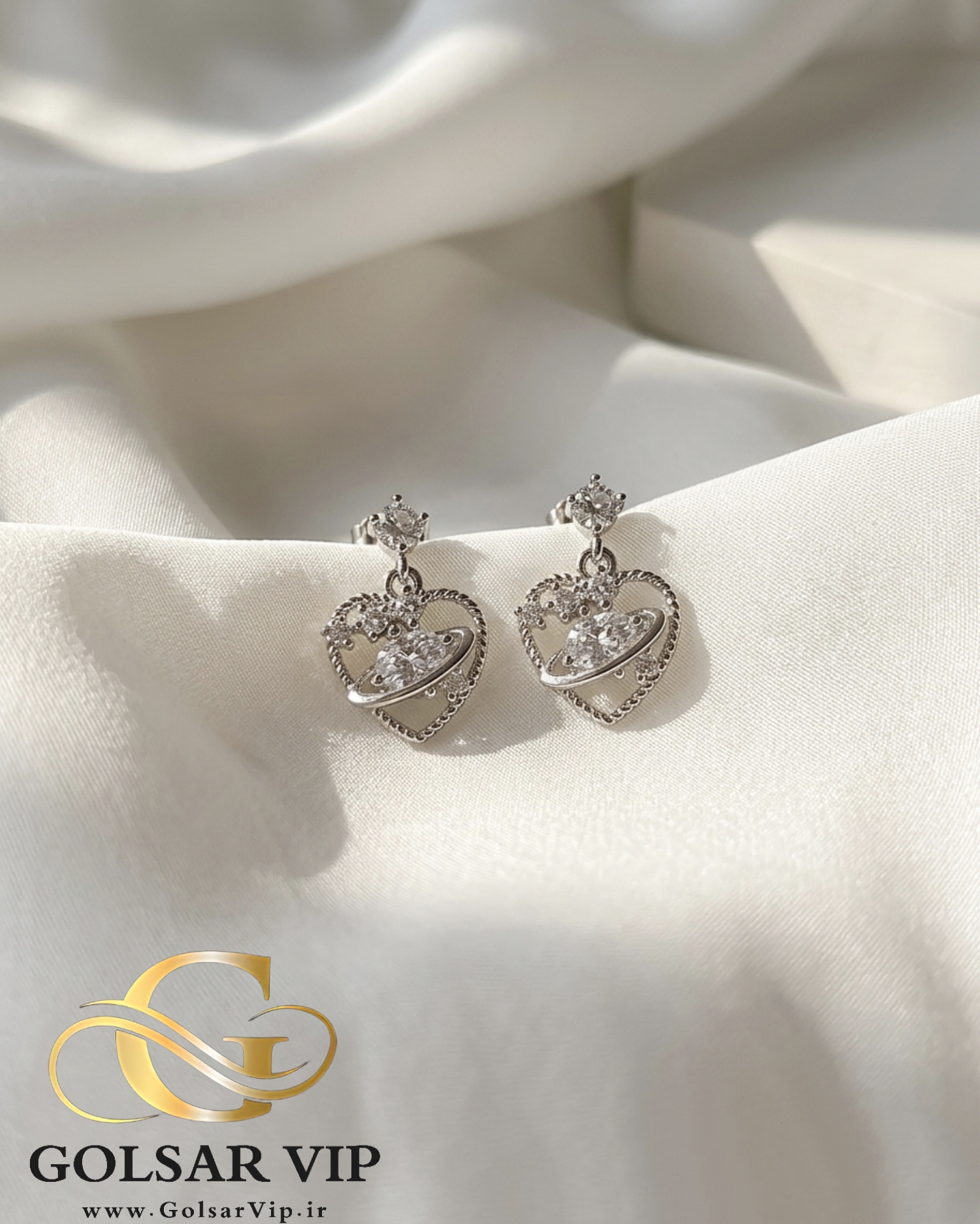 گوشواره قلب کلاسیک ژوپینگ | 454