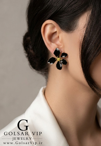 گوشواره میناکاری گل | کد 391